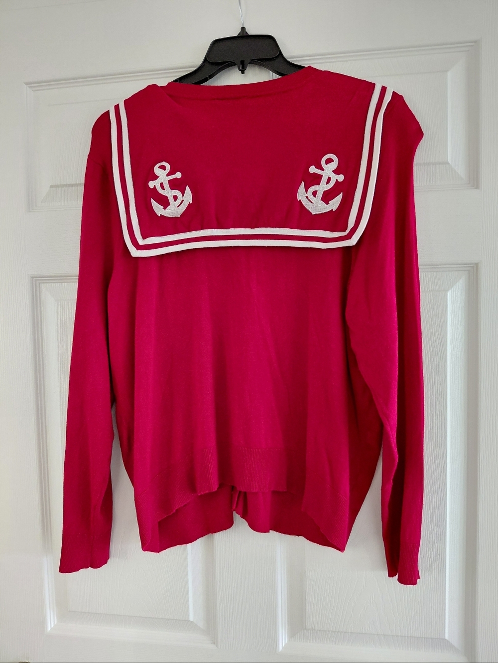 Torrid Red Knit Sailor-Collar Cardigan & Skirt Set - Picture 3 of 8